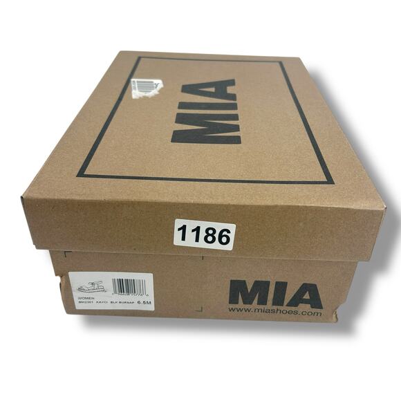 NEW Mia Kayci Sandals Size 6.5 Black Ankle Strap Platform Chunky Shoes NWT - Picture 9 of 9